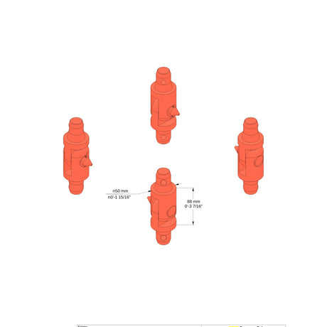 MT1-07U|SetHinge|4pcs Hinge parts MT1/set 4pc