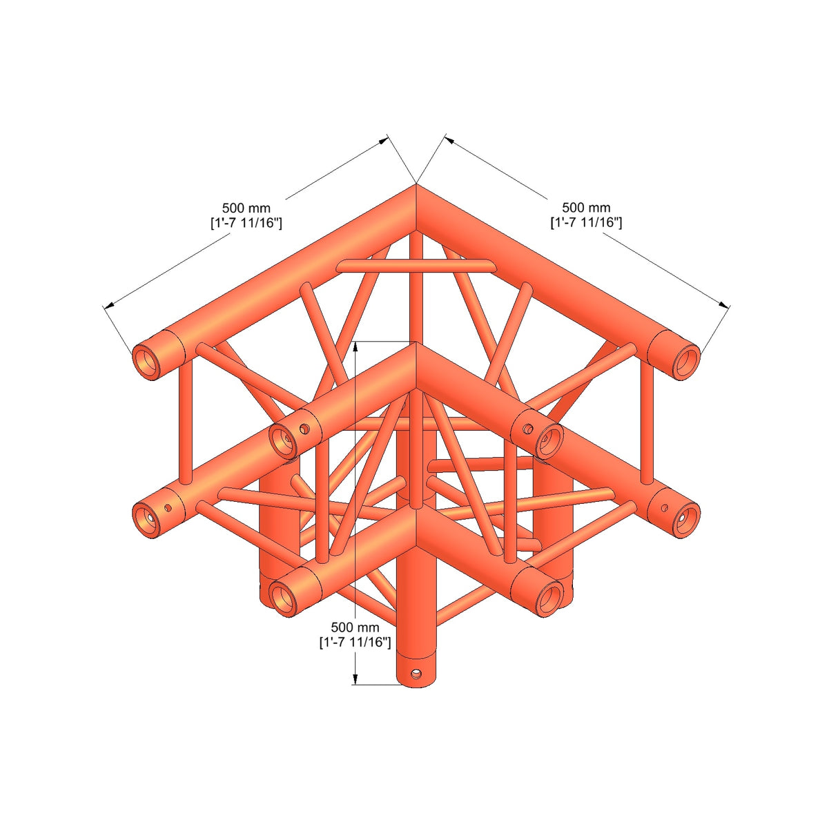 M290 quatro 3way 90° truss corner