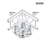 M222 quatro 3way 90° truss corner - Black