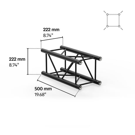 M222 quatro 1.64 ft Aluminum Truss - Black