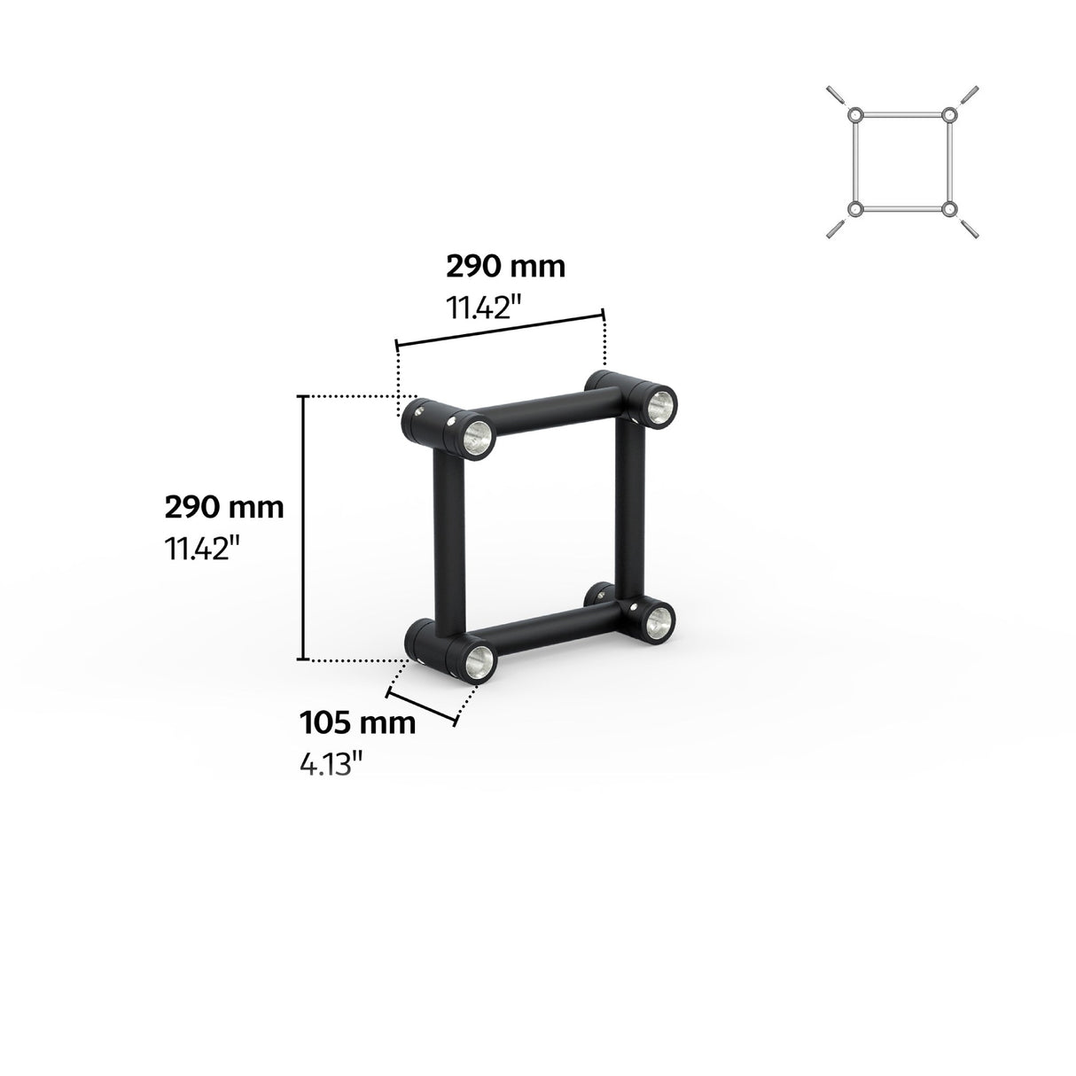 M290U Quatro 0.34 ft Aluminum Truss - Black
