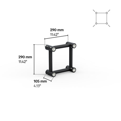 M290U Quatro 0.34 ft Aluminum Truss - Black
