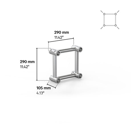M290U Quatro 0.34 ft Aluminum Truss