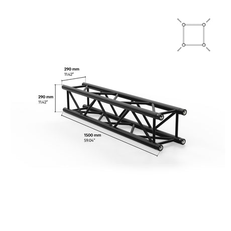 M290U Quatro 4.92 ft Aluminum Truss - Black