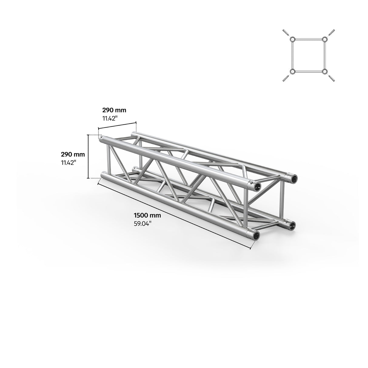 M290U Quatro 4.92 ft Aluminum Truss