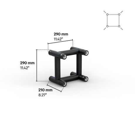 M290U Quatro 0.69 ft Aluminum Truss - Black