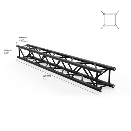 M290U Quatro 8.20 ft Aluminum Truss - Black