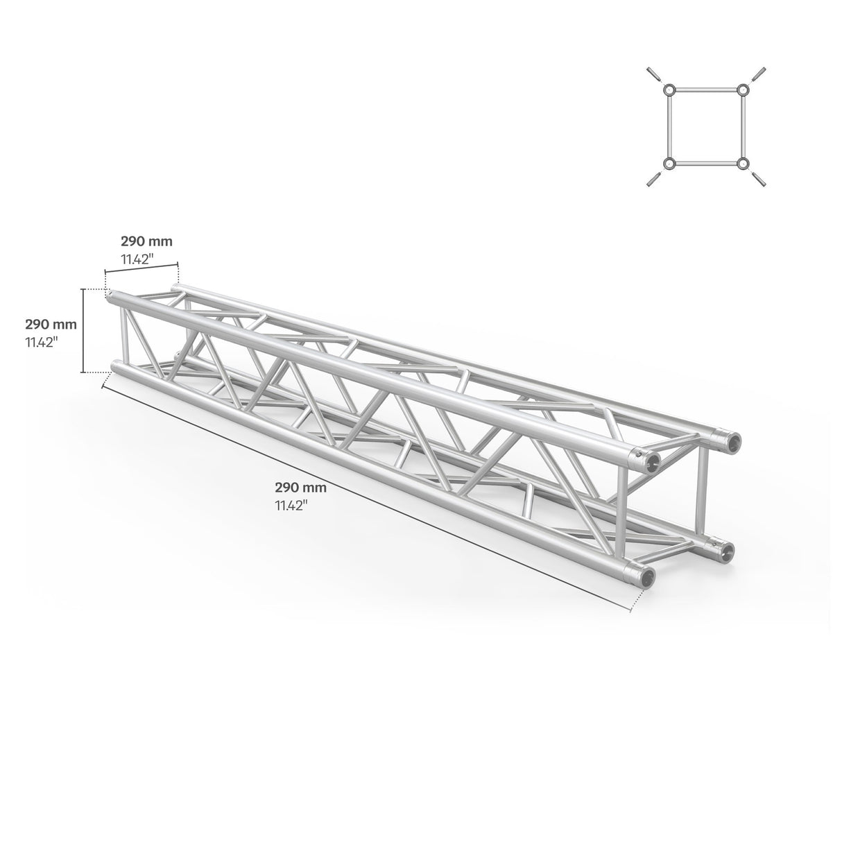 M290U Quatro 8.20 ft Aluminum Truss