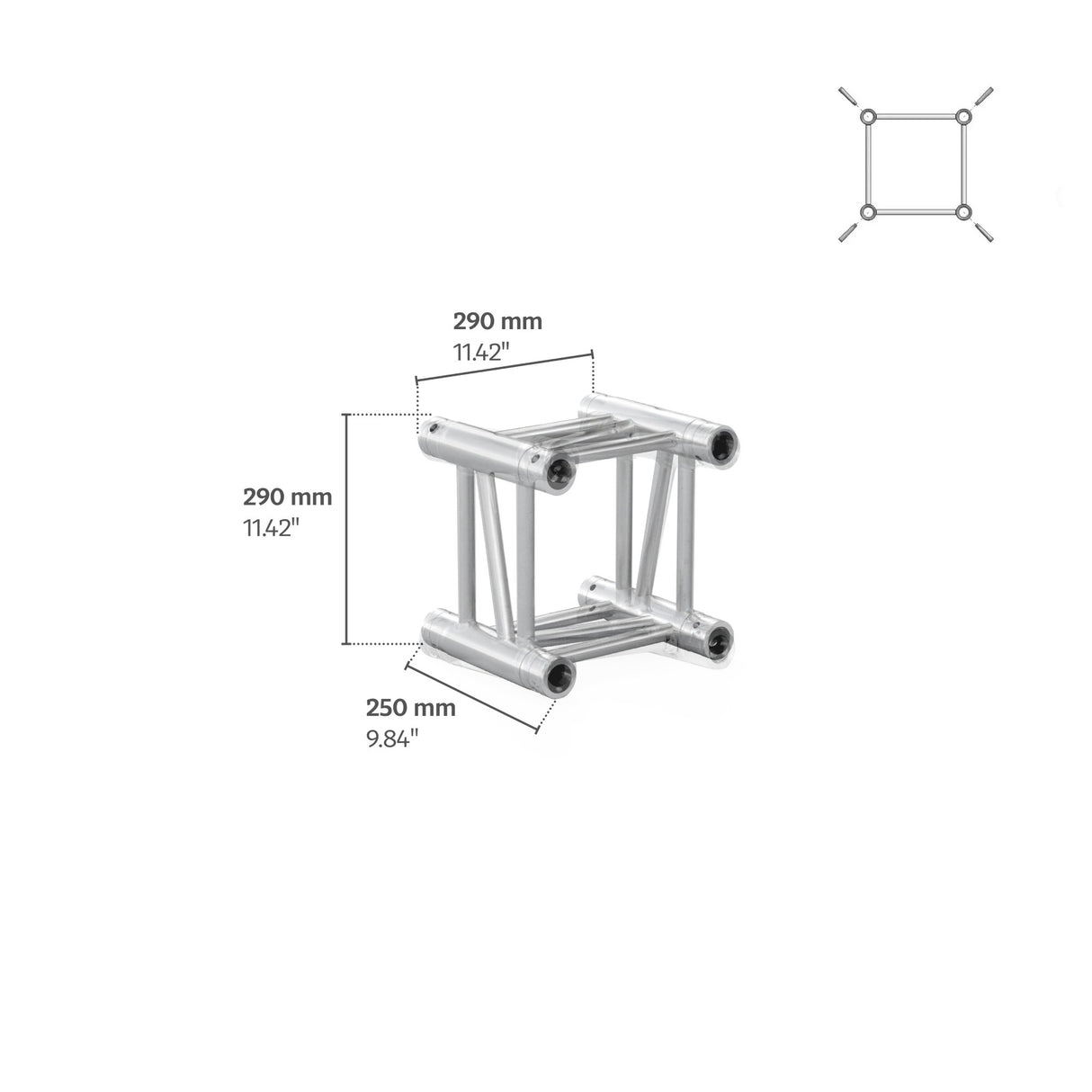 M290U Quatro 0.82 ft Aluminum Truss