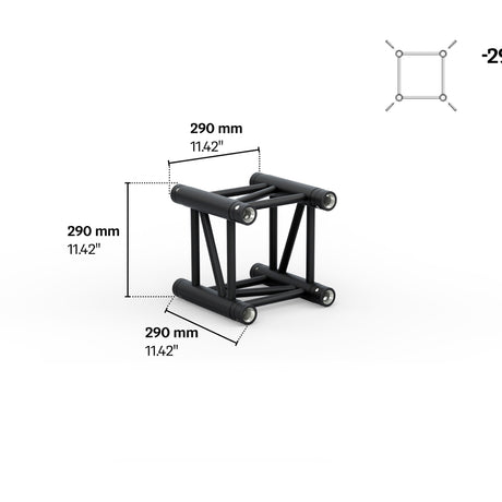 M290U Quatro 0.95 ft Aluminum Truss - Black