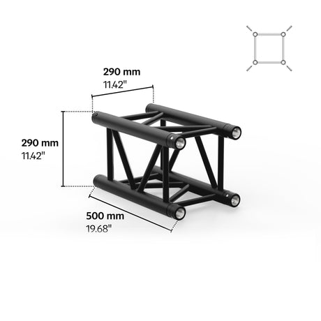 M290U Quatro 1.64 ft Aluminum Truss - Black