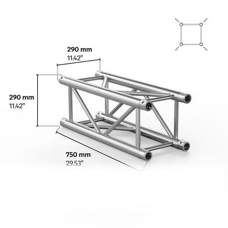 M290U Quatro 2.46 ft Aluminum Truss