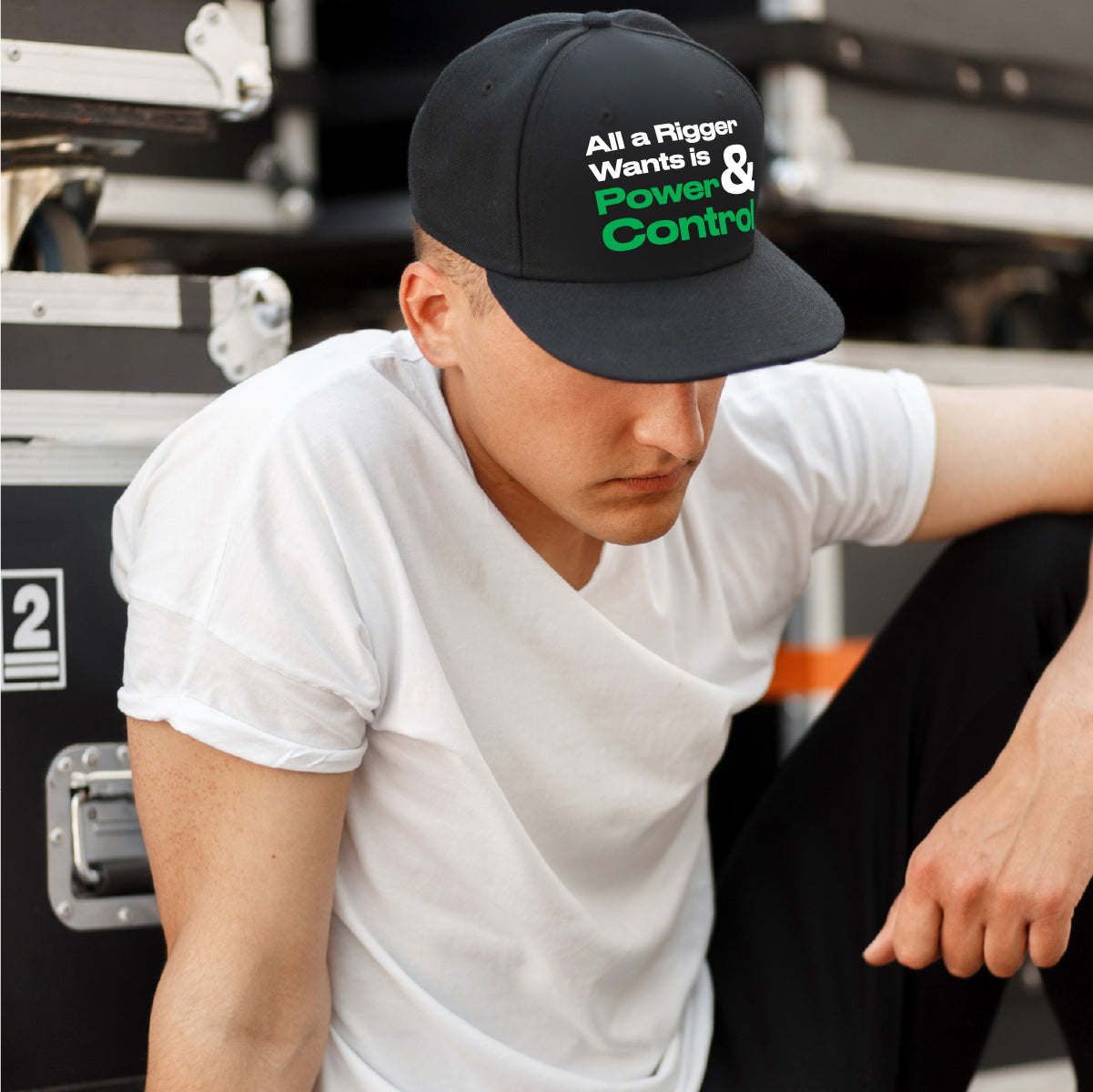 Black Hat Stretch Fit TOMCAT "All a Rigger Wants", Size L, XL