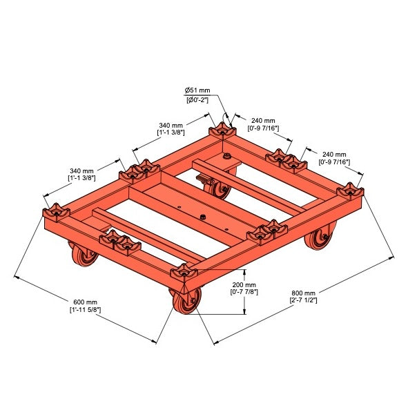 Truss dolly for transport & stacking for M290-M390