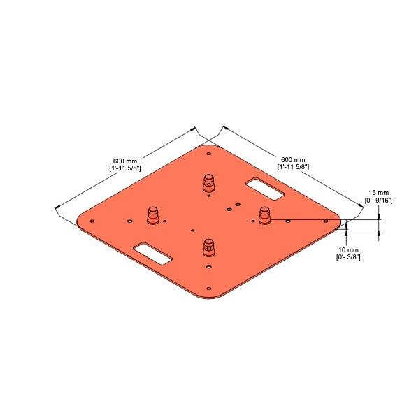 Steel base plate with half con. for M222/M290/M390,U truss series