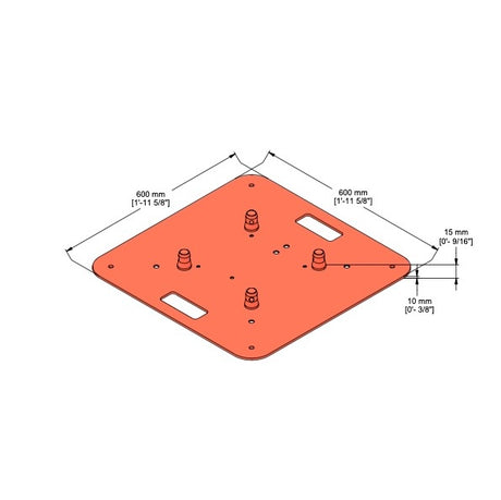 Steel base plate with half con. for M222/M290/M390,U truss series
